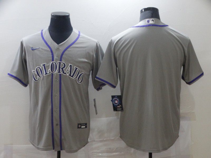 Men Colorado Rockies Blank Grey Game Nike MLB Jerseys->colorado rockies->MLB Jersey